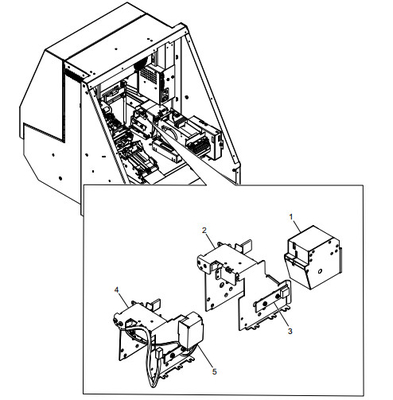 ATM reserveonderdelen NCR LATCHFAST CARD CAPTURE BIN ASSEMBLY