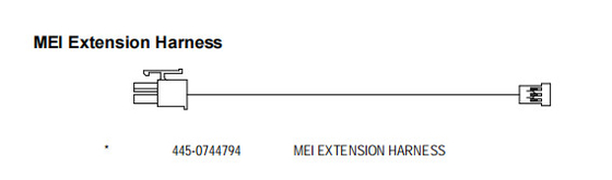 ATM reserveonderdelen NCR 445-0744794 MEI EXTENSIE HARNESS