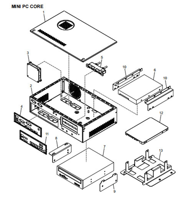Automaten reserveonderdelen NCR MINI PC CORE 445-0727528 445-0760722