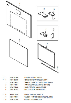 ATM reserveonderdelen 15 inch display met touchscreen 445-0740986
