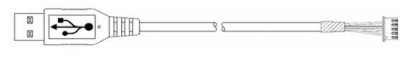 ATM reserveonderdelen 009-0029343 USB touchscreen kabel assemblage, 0,75M