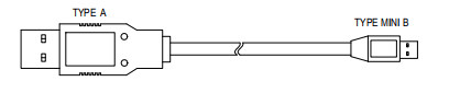 ATM-reservedelen USB TYPE A TO TYPE MINI B HIGH-SPEED CABLE 009-0020701