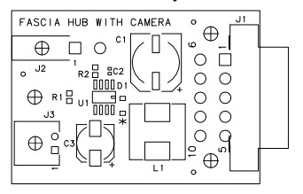 ATM reserveonderdelen NCR 445-0711787 FASCIA HUB WITH CAMERA (BOARD ASSEMBLY)