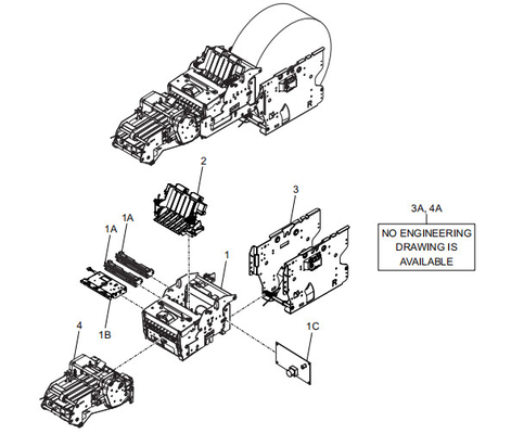 ATM reserveonderdelen STIRLING 2e ontvangstprinter (Dual Roll)