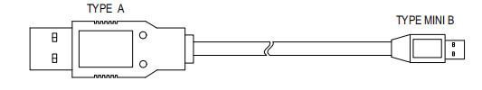 ATM reserveonderdelen 009-0020704 USB-kabel TYPE A TO TYPE MINI B HIGH SPEED (480MBPS) 1500MM