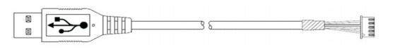 ATM-machine onderdelen 009-0029343 USB touchscreen kabel assemblage, 0,75M